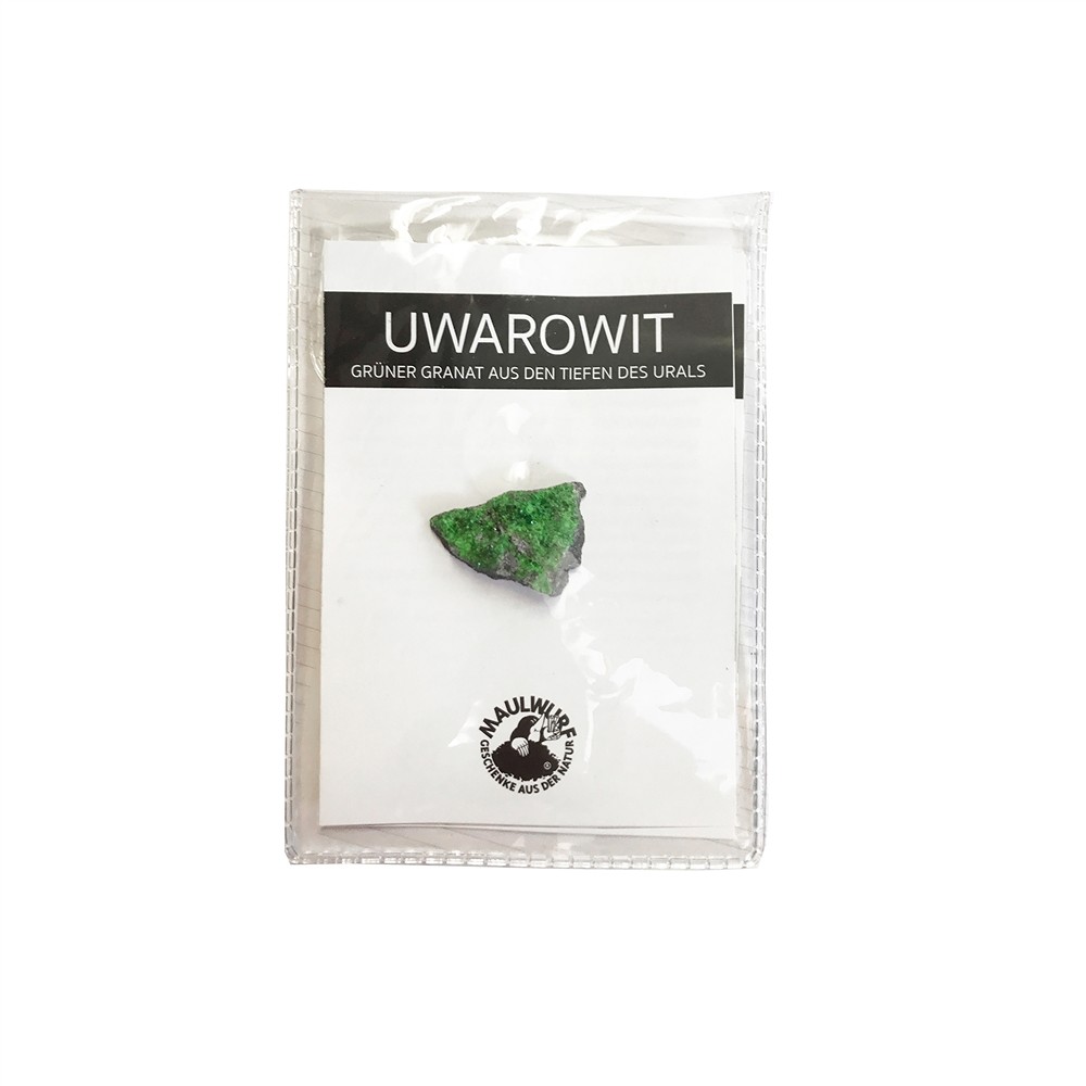 Uwarowit mit Zertifikatskarte in Pouch | Edelsteine, Heilsteine & Schmuck-Handel
