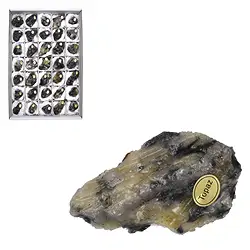 0964102035 Topaz (yellow) rough stones (Pyknit), 3.0 - 6.0cm (35 pcs./ PU) | Marco Schreier