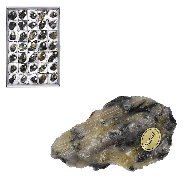 Topaz (yellow) rough stones (Pyknit), 3.0 - 6.0cm (35 pcs./ PU) | Marco Schreier