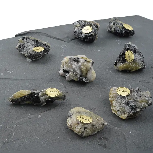 Rohsteine Topas gelb (Pyknit), 2,0 - 3,0cm (54 St./VE) | Marco Schreier
