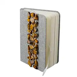 1000000806 Notebook Tiger's Eye, 14 x 10cm | wholesaler gems, healing stones & jewelry