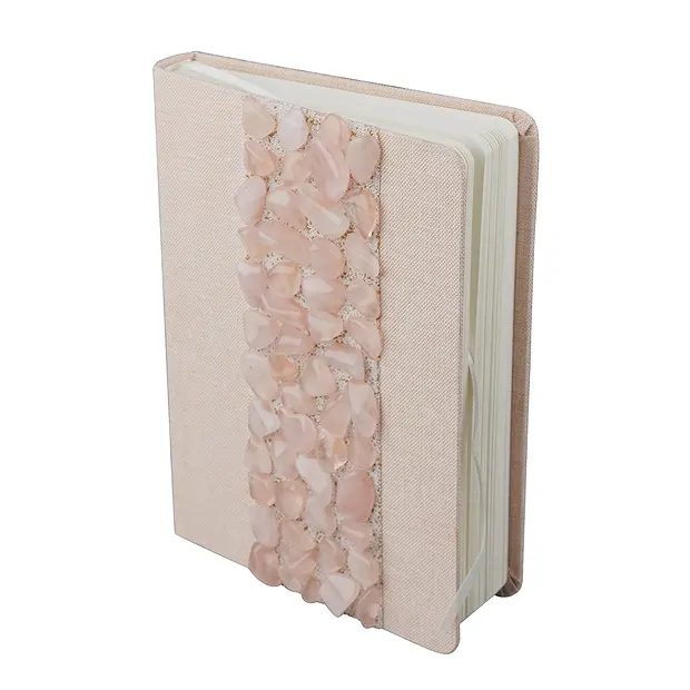 Notizbuch Rosenquarz, 18 x 14cm | Großhändler Edelsteine, Heilsteine & Schmuck
