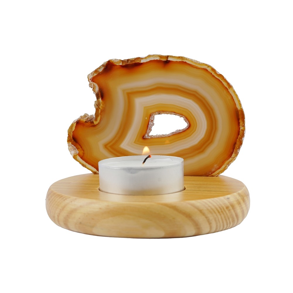 Support en agate pour bougie chauffe-plat, 9,5cm | Marco Schreier