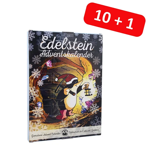 Adventskalender  "Mauli in Höhle" mit 24 Trommelsteinen und Schlüsselanhänger | Marco Schreier
