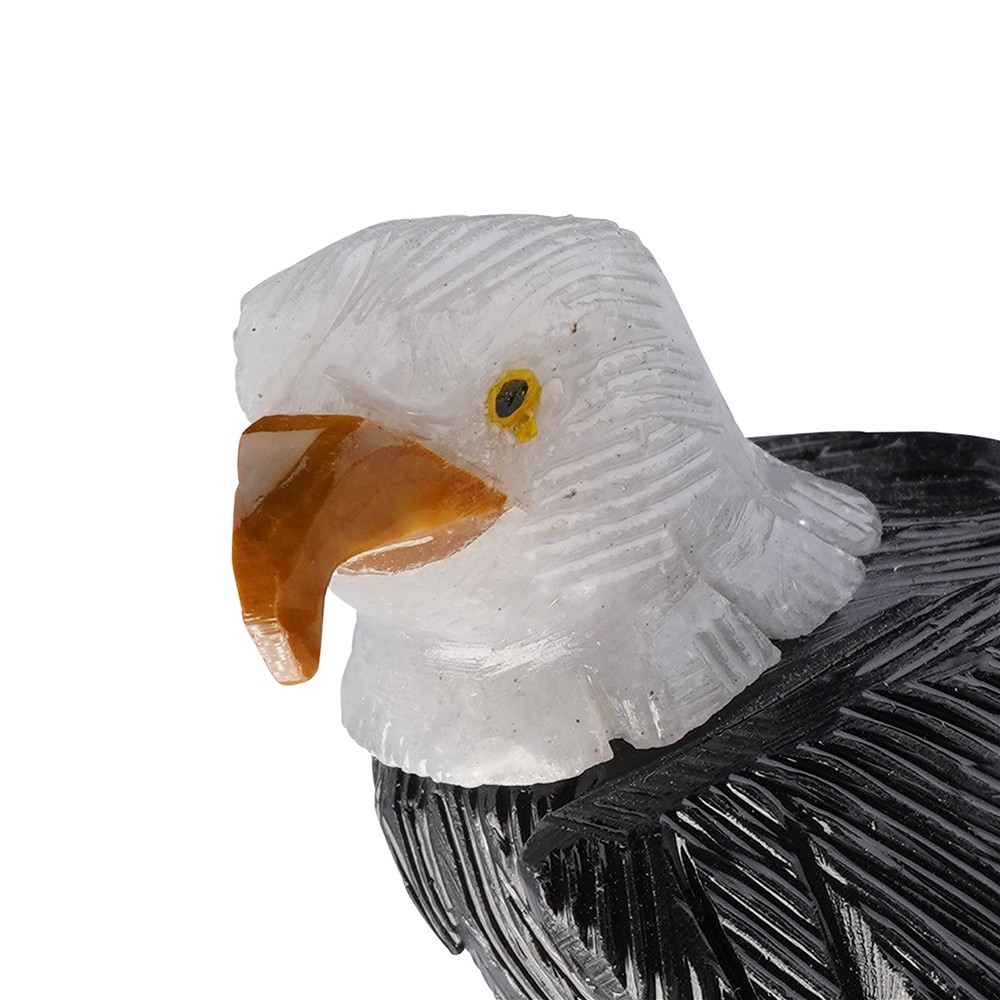 Engraving eagle calcite (black), 10cm | wholesale gems, healing stones & jewelry