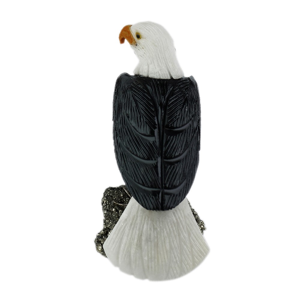 Engraving eagle calcite (black), 10cm | wholesale gems, healing stones & jewelry