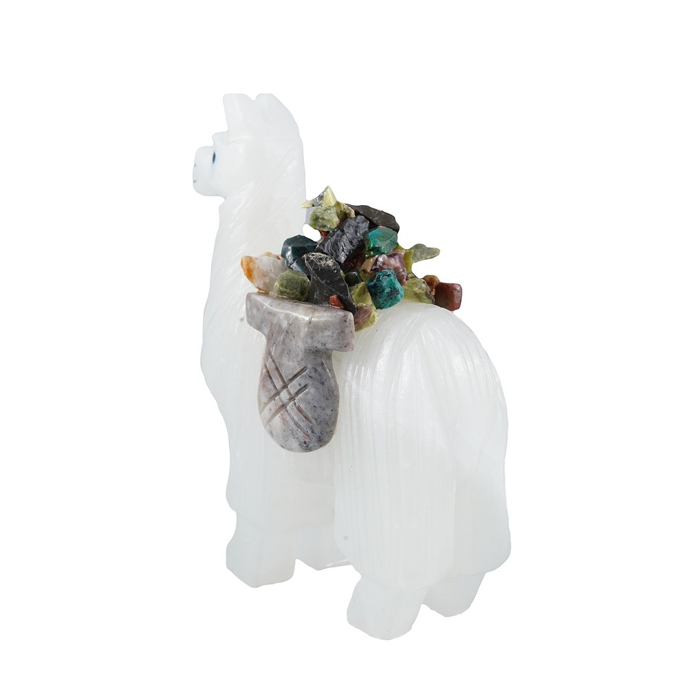 Grabado llama, Huamanga, 8.0cm | piedras preciosas, piedras curativas y joyería