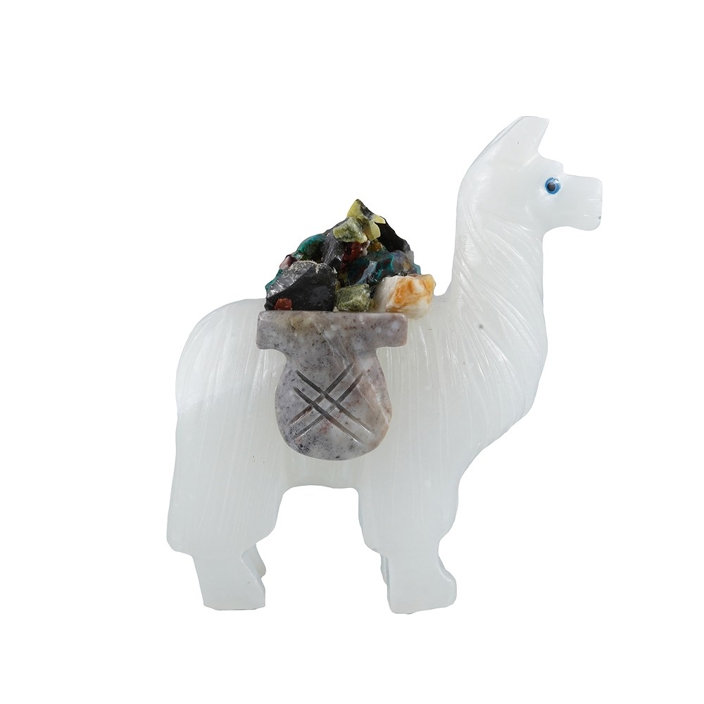Grabado llama, Huamanga, 8.0cm | piedras preciosas, piedras curativas y joyería