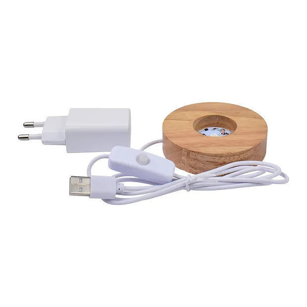 Base luminosa, rotonda, 08 cm, sette colori | grossista gemme e pietre curative