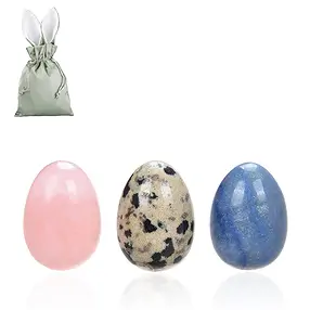 Easter set eggs in bunny bag (green) | wholesaler gems, healing stones & jewelry