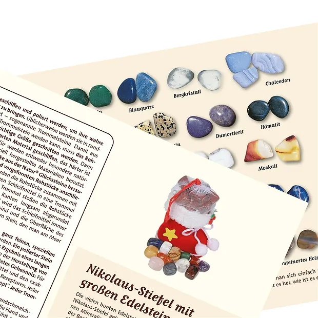 Nikolaus-Stiefel mit Trommelsteinen | Schreier Edelsteine, Heilsteine & Schmuck