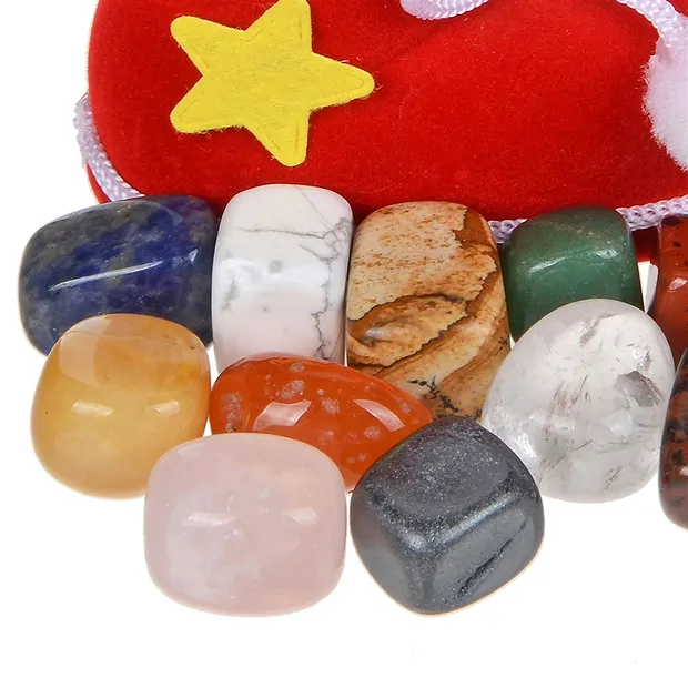 Santa boot with Tumbled Stones | minerals trade - gems, healing stones & jewelry