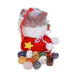 1000006051 Santa boot with Tumbled Stones | minerals trade - gems, healing stones & jewelry
