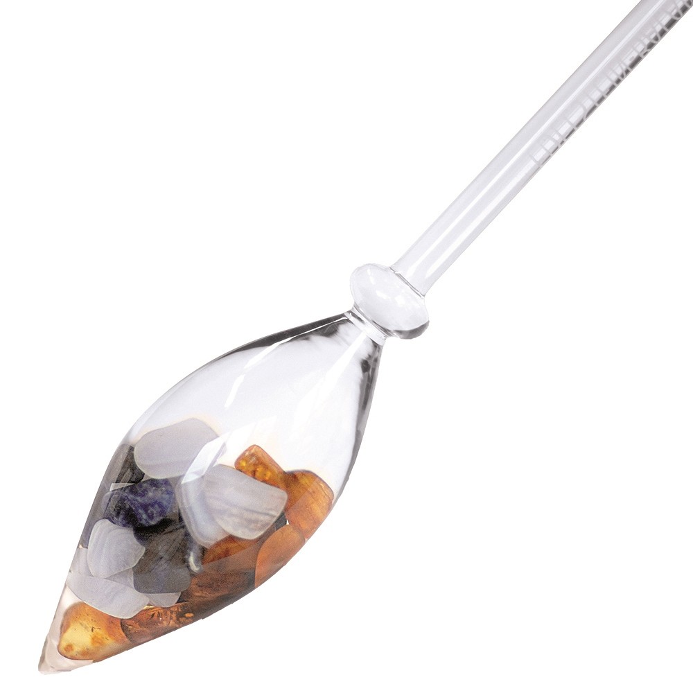 Baguette d'eau "Entrer dans la rivière". (Sodalite, Calcédoine, Ambre) | Marco Schreier