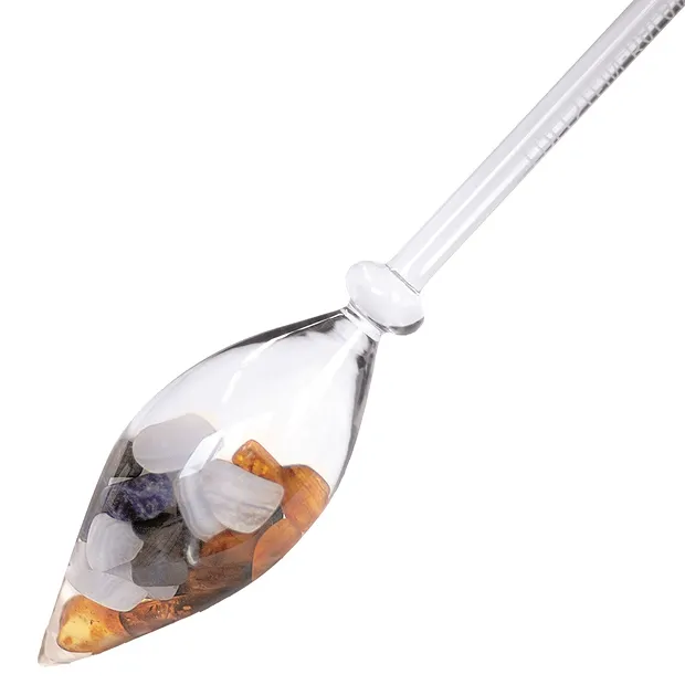 Baguette d'eau "Entrer dans la rivière". (Sodalite, Calcédoine, Ambre) | Marco Schreier