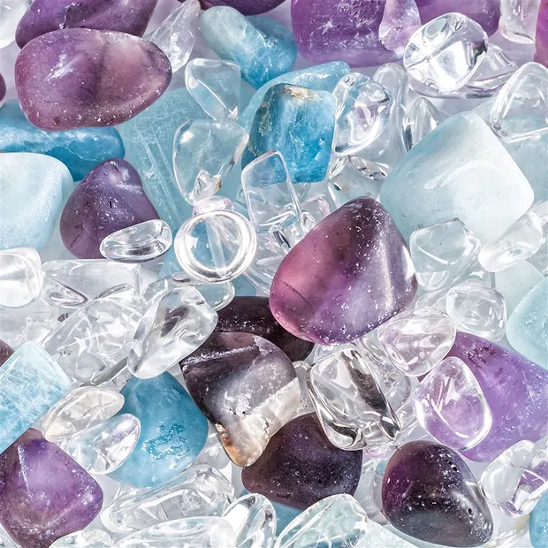 VitaJuwel "Flor de la Vida" (amatista, Aguamarina, Cristal de roca) | Marco Schreier