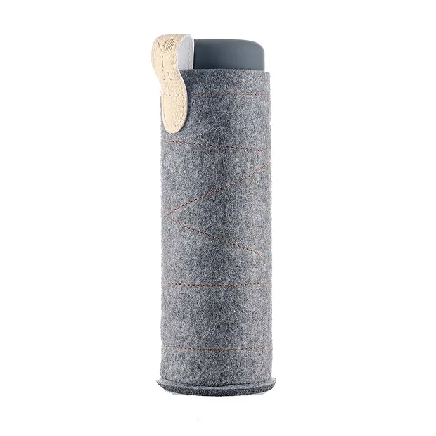 VitaJuwel Filz-Sleeve für Flaschen dunkelgrau | Edelsteine, Heilsteine & Schmuck