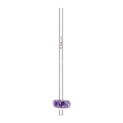 1000006297 VitaJuwel Crystal Straw Amethyst (Paille en verre avec pierre précieuse) | Marco Schreier