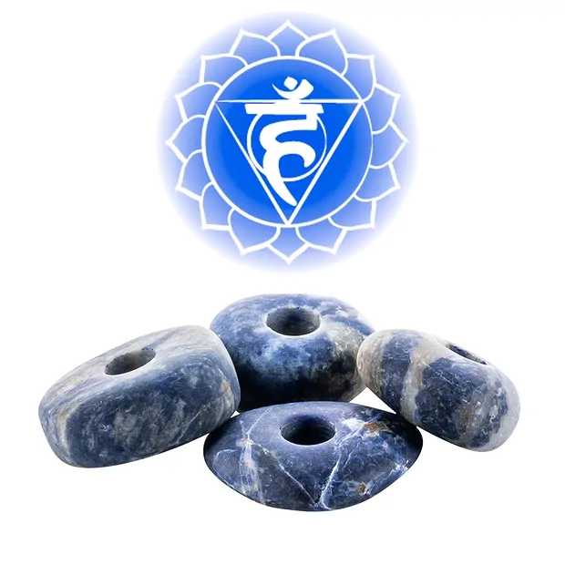 VitaJuwel Crystal Straw Sodalite (Glass drinking straw with gemstone) | Marco Schreier