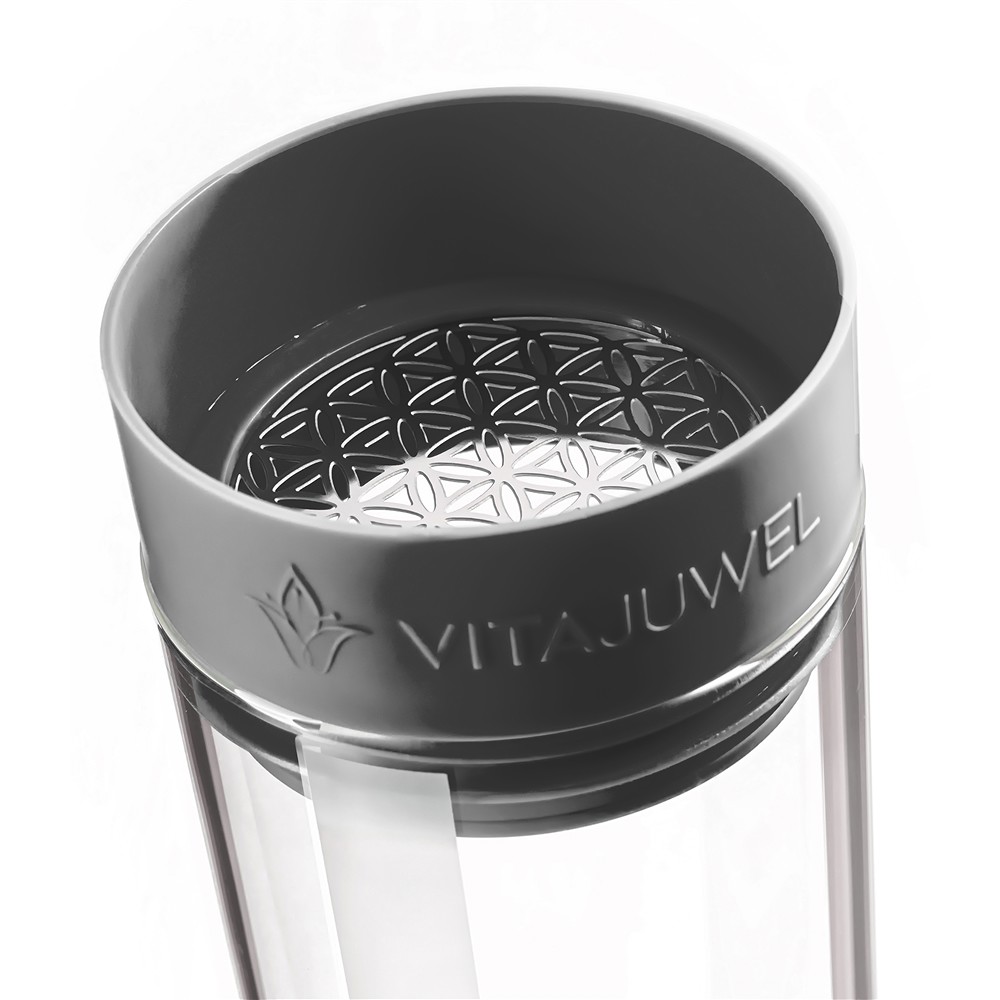 VitaJuwel water carafe "Sana" Lava black with "Courage" module | Marco Schreier