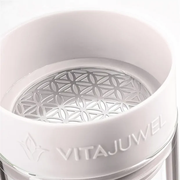 VitaJuwel Wasserkaraffe "Sana" Cloud White | GH Edelsteine, Heilsteine & Schmuck