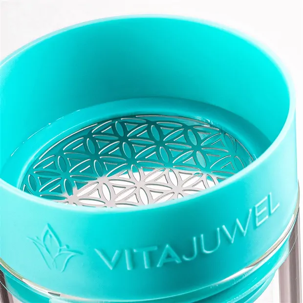 VitaJuwel Wasserkaraffe "Sana" Ocean Blue | GH Edelsteine, Heilsteine & Schmuck