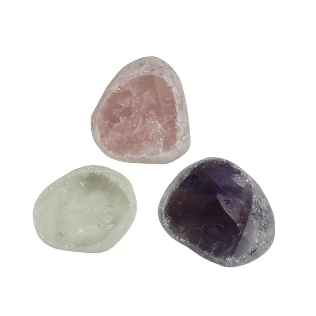 Window pebble starter set (Amethyst, Rock Crystal, Rose Quartz) | Marco Schreier
