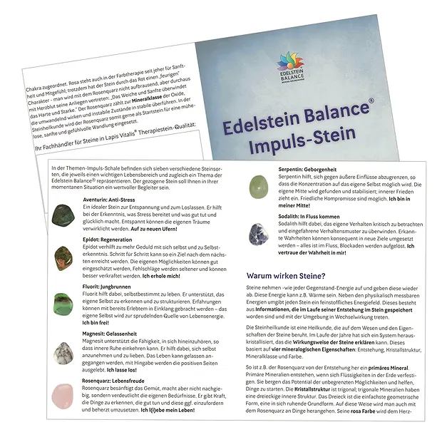 Impulsschale Nachfüllpack (49 Steine, 50 Karten) | Marco Schreier