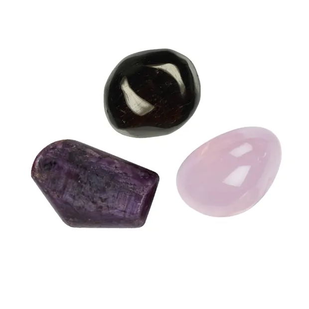 Rose Quartz eye cushion set (joie de vivre) | wholesaler gems & healing stones