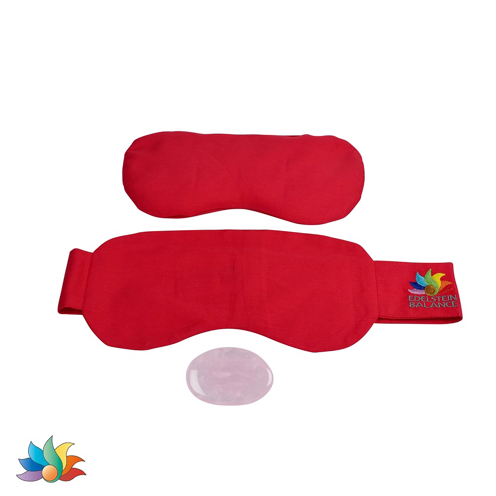 Rose Quartz eye cushion set (joie de vivre) | wholesaler gems & healing stones