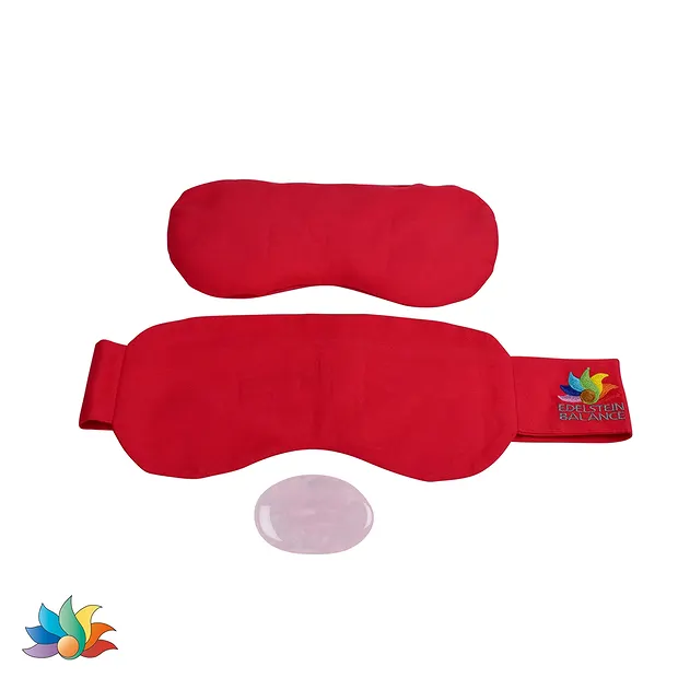 Rose Quartz eye cushion set (joie de vivre) | wholesaler gems & healing stones