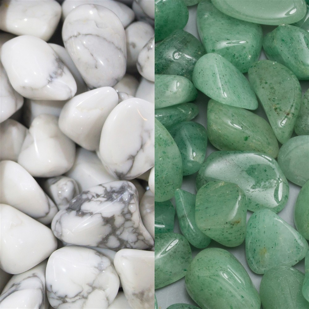 Juego de cojines de piedras preciosas "Schulstark" (aventurina, magnesita) | Marco Schreier