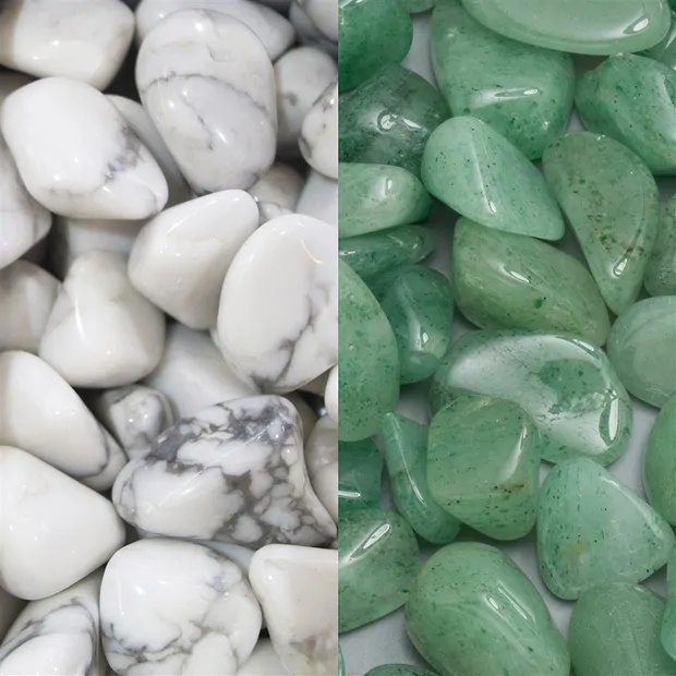 Set de coussins en pierres précieuses "Schulstark" (Aventurine, Magnésite) | Marco Schreier