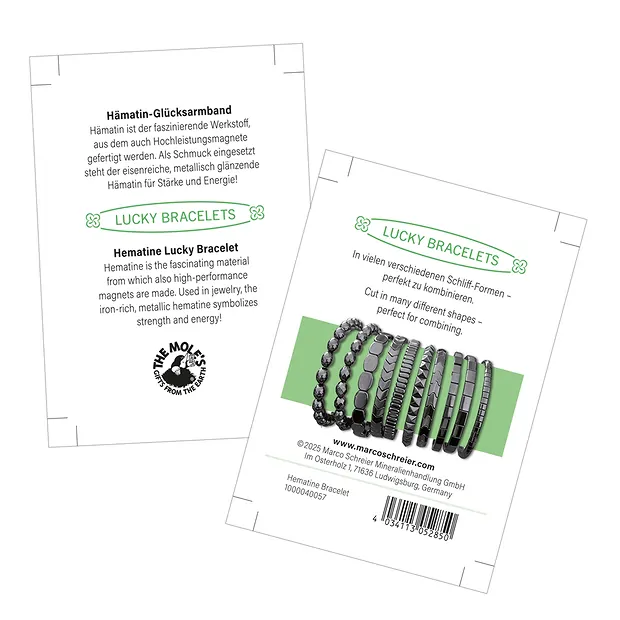 Cardboard display "Hematine" (60 wristbands) | wholesaler gems & healing stones
