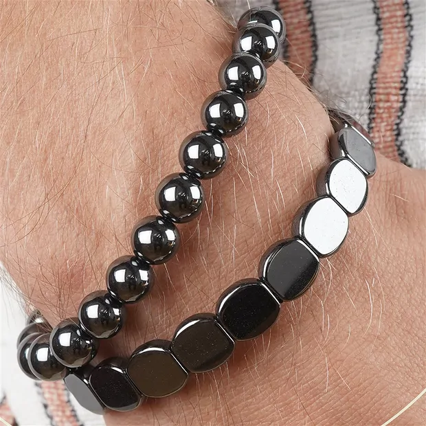 Kartondisplay "Hematine" (60 Armbänder) | GH Edelsteine, Heilsteine & Schmuck