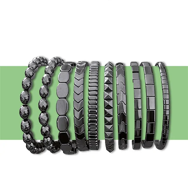 Kartondisplay "Hematine" (60 Armbänder) | GH Edelsteine, Heilsteine & Schmuck