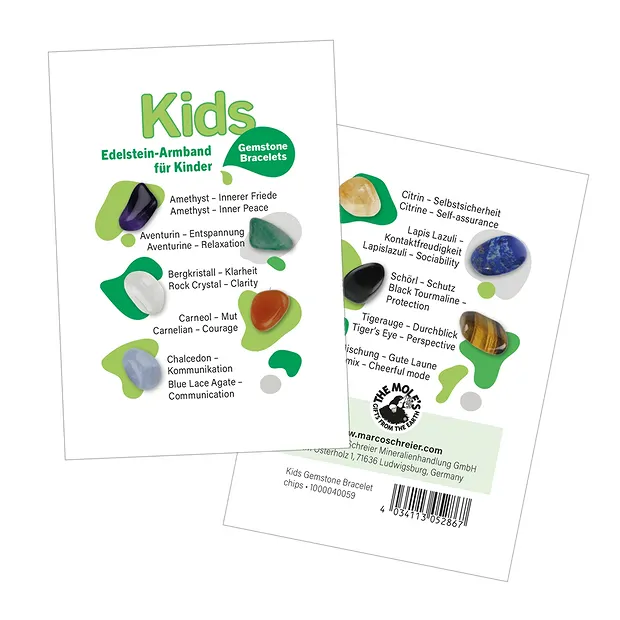 Kartondisplay "Kids Gemstone Bracelet" (100 kurze Armbänder) | Marco Schreier