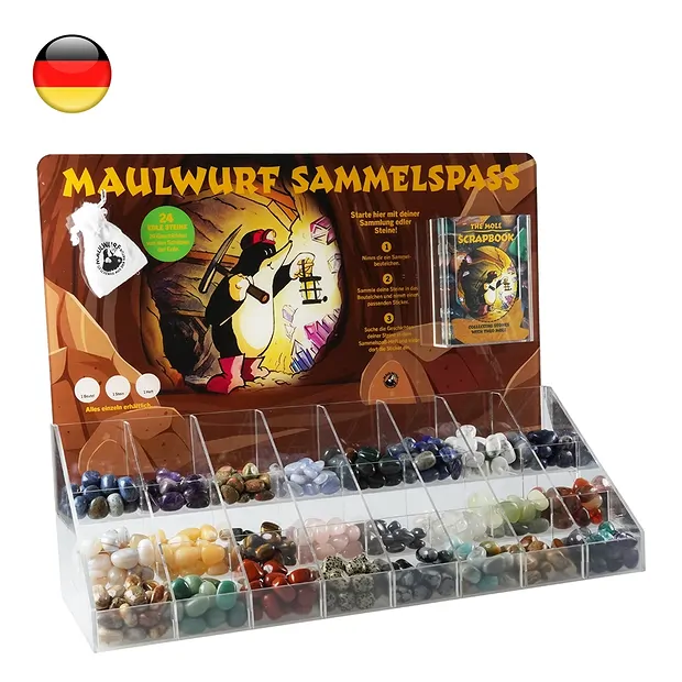 Présentoir Taupe - Amusement à collectionner avec 576 pierres précieuses ALLEMAND | Marco Schreier