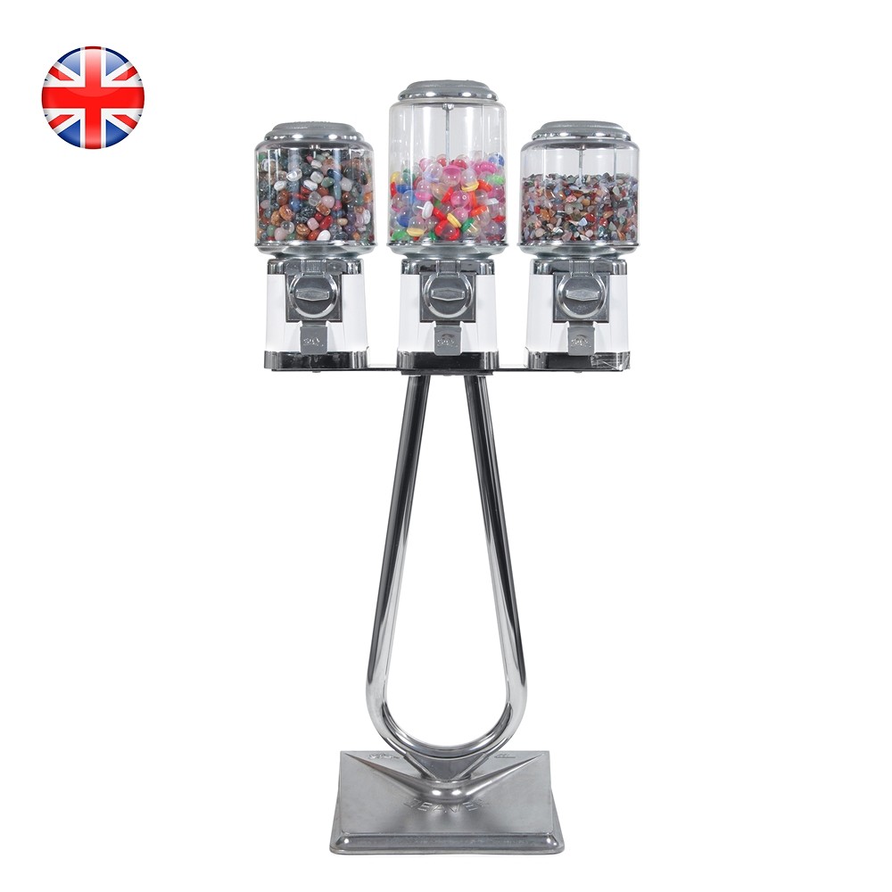 Máquina expendedora con llenado de cantos rodados pequeños y grandes, colgantes, 1200 tarjetas ESPAÑOL | Marco Schreier