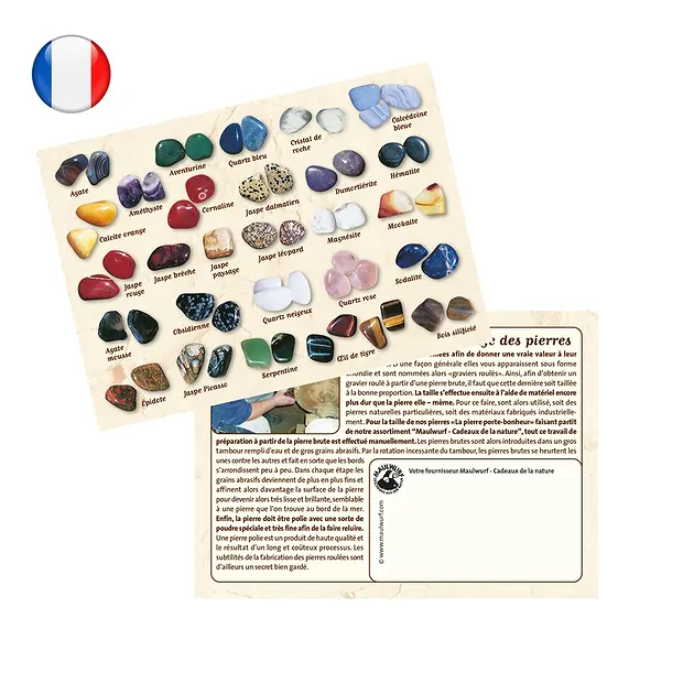 Vending machine refill: 10kg large Tumbled Stones, 600 cards FRENCH | Marco Schreier