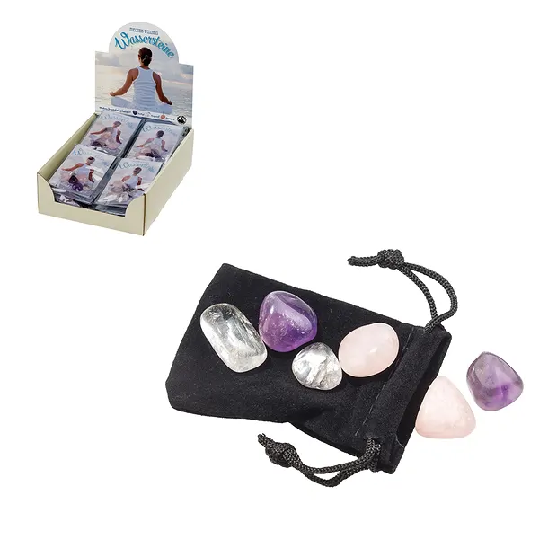 Kartondisplay "Wasser-Steine" (24 Etuis) | GH Edelsteine, Heilsteine & Schmuck