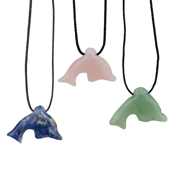 Kartondisplay "Delfine gebohrt" (24 Etuis) | GH Edelsteine, Heilsteine & Schmuck