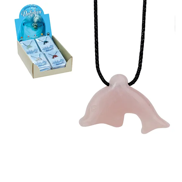 Kartondisplay "Delfine gebohrt" (24 Etuis) | GH Edelsteine, Heilsteine & Schmuck