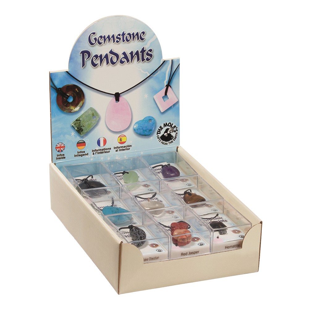Expositor de cartón "Piedras preciosas colgantes" grande (18 cajas) | Marco Schreier