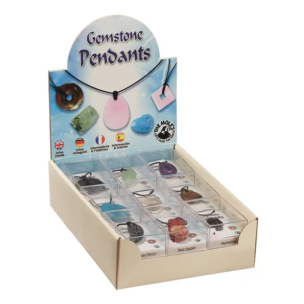 Cardboard display "Pendant gemstones" large (18 boxes) | Marco Schreier