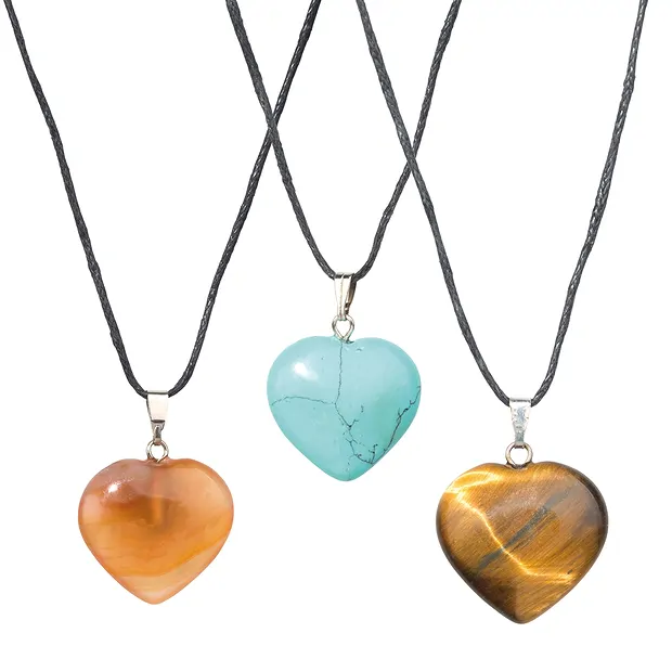 Cardboard display "Pendant hearts" (90 boxes) | wholesaler gems & healing stones