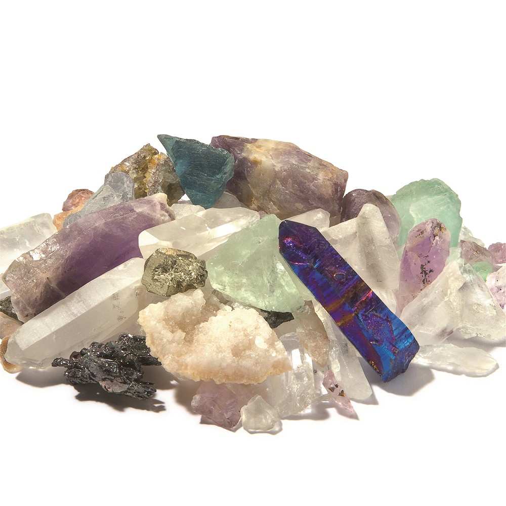 Présentoir en carton "Cristaux et minéraux bruts" (18 boîtes) | Marco Schreier