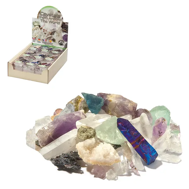 Expositor de cartón "Cristales y minerales en bruto" (18 Cofres) | Marco Schreier