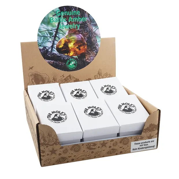 Cardboard display "Amber drilled small" (12 boxes) | Marco Schreier