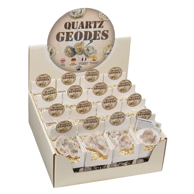 Kartondisplay "Geodes" (32 Schachteln) | Edelsteine, Heilsteine & Schmuck-Handel